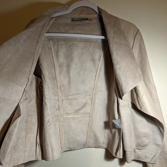 Bagatelle faux leather/suede open front jacket - Picture 4 of 9